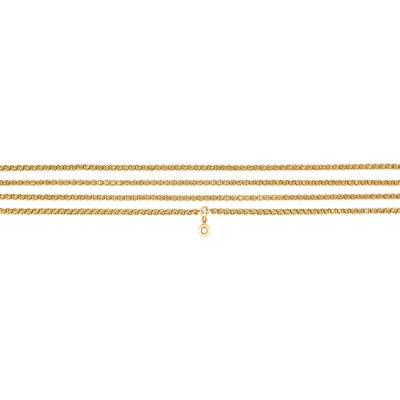 Lot 387 - Antique Gold Muff Chain