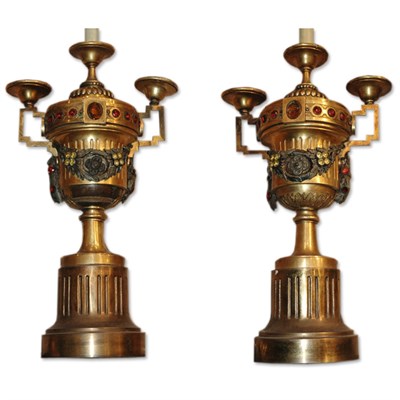 Lot 125 - Pair of Victorian Style Gilt-Metal and Wood...