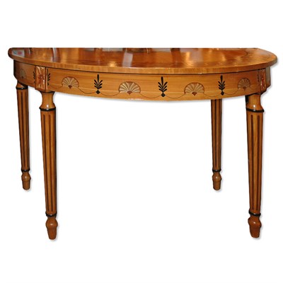 Lot 143 - George III Style Painted Satinwood and...