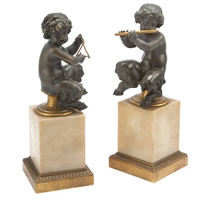 Lot 420 - Pair of Louis XVI Style Gilt and...