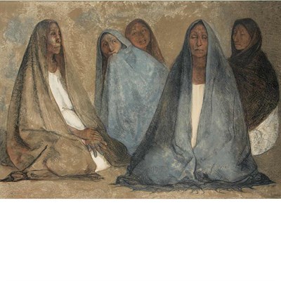 Lot 546 - Francisco Zuniga (1912-1998) GRUPO DE MUJERES...