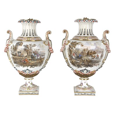 Lot 430 - Pair of German Gilt-Metal Mounted Gilt and...