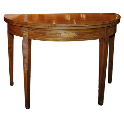 Lot 158 - Federal Style Mahogany Fold-Over Games Table...