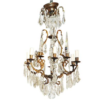 Lot 417 - Louis XV Style Patinated-Metal and Glass...