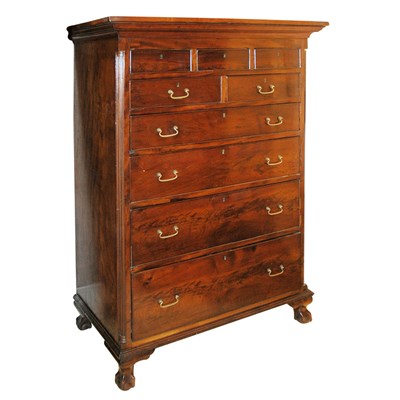 Lot 163 - Georgian Style Mahogany Tall Chest of Drawers...