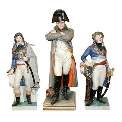 Lot 483 - Group of Three Capodimonte Porcelain Figures