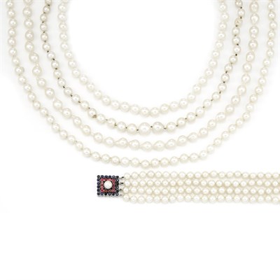 Lot 462 - Group of Cultured Pearl Jewelry