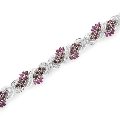 Lot 244 - Diamond and Ruby Bracelet
