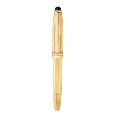Lot 95 - Sterling Silver Vermeil, Diamond and Mother-of-Pearl Fountain Pen,  Montblanc