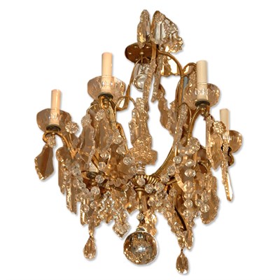 Lot 370 - Louis XV Style Gold Painted and Glass...