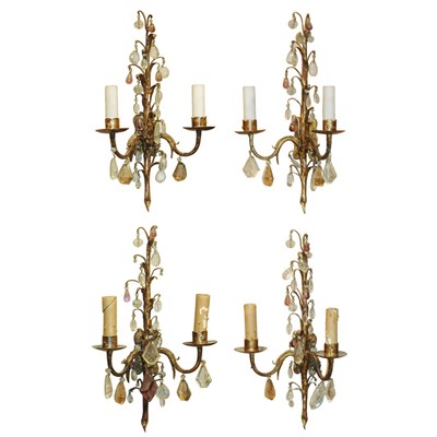 Lot 370 - Set of Four Louis XV Style Gilt-Metal and...