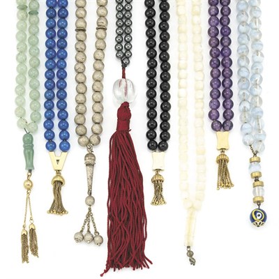 Lot 23 - Eighteen Multicolored Worry Bead Necklaces