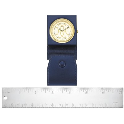 Lot 209 - Silver-Plated Ruler, Tiffany & Co., and Travel Alarm Clock, Hermés