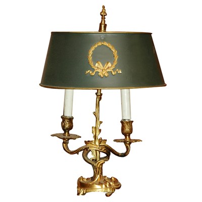 Lot 412 - Louis XV Style Gilt-Bronze Two-Light...