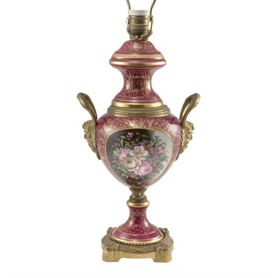 Lot 522 - French Gilt-Metal Mounted Porcelain Lamp Of...