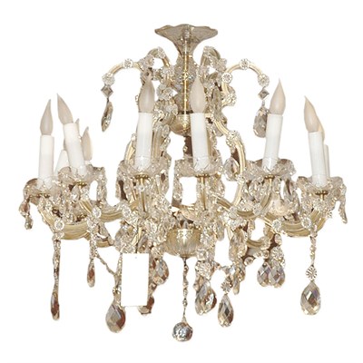 Lot 410 - George III Style Cut Glass Twelve-Light...