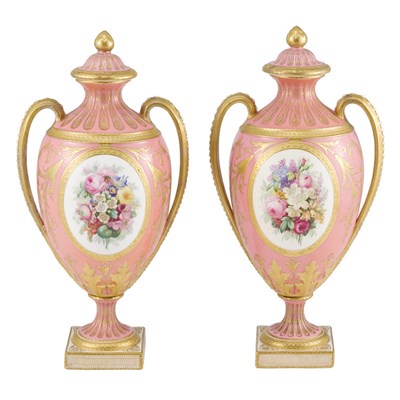 Lot 581 - Pair of Copeland Gilt Decorated Porcelain...