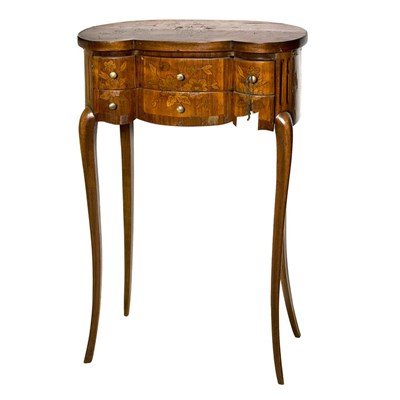 Lot 573 - Louis XVI Style Marquetry Inlaid Stained...