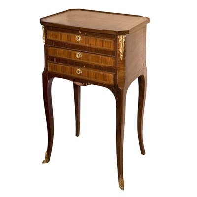 Lot 551 - Louis XVI Style Gilt-Metal Mounted Inlaid...