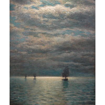 Lot 21 - James Gale Tyler American, 1855-1931 Moonlit...