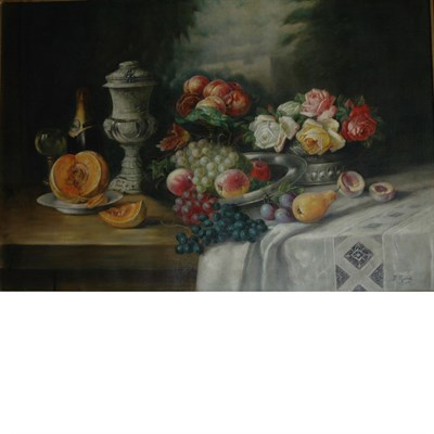 Lot 73 - Franz Rund Austrian, 1885-1973 Still Life with...