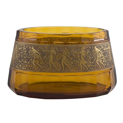 Lot 384 - Moser Gilt Decorated and Acid Etched Molded...