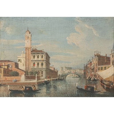 Lot 94 - Follower of Francesco Guardi The Ponte delle...