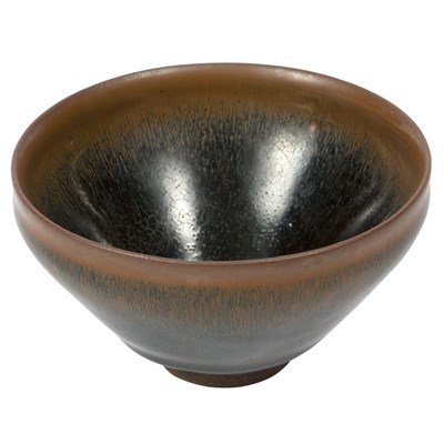 Lot 245 - Chinese Hare's Fur Glazed Tea Bowl Song...