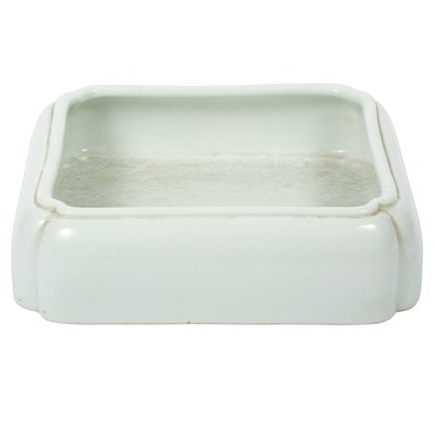 Lot 244 - Chinese White Glazed Porcelain Brush Washer...