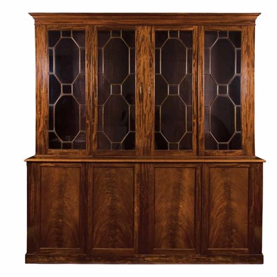 Lot 475 - George III Style Mahogany Bookcase In two...