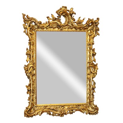 Lot 393 - Rococo Style Gilt-Wood Mirror Height 47 inches,...