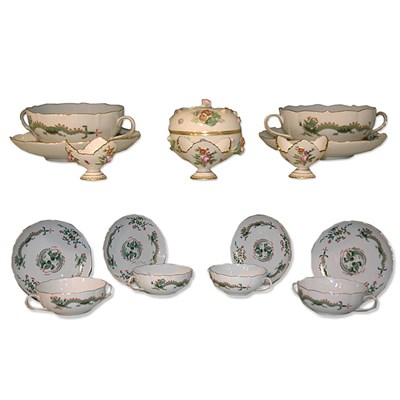 Lot 432 - Group of Meissen Porcelain Table Articles...
