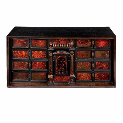 Lot 125 - Continental Baroque Ebony and Tortoise Shell...