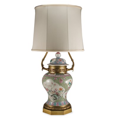 Lot 446 - Chinese Export Gilt-Bronze Mounted Famille...