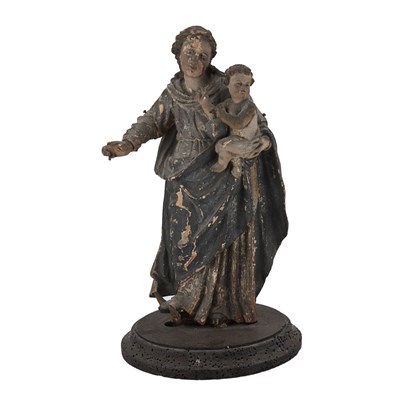 Lot 186 - Continental Baroque Figure of the Madonna and...