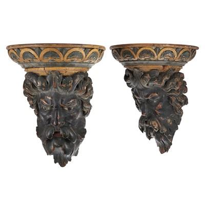 Lot 178 - Pair of Northern European Painted Wall...