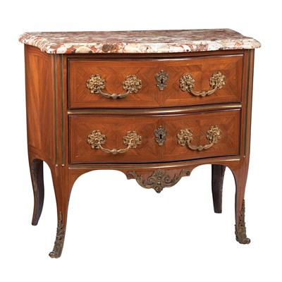Lot 374 - Louis XV Gilt-Bronze Mounted, Brass Inlaid...