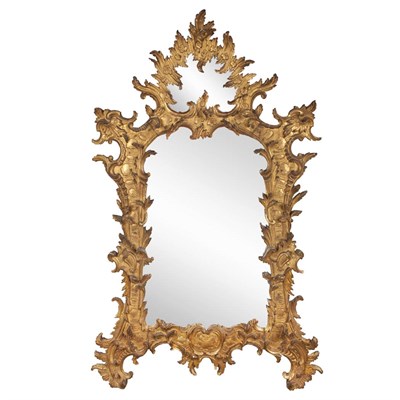 Lot 233 - German Rococo Gilt-Wood Mirror Mid 18th...