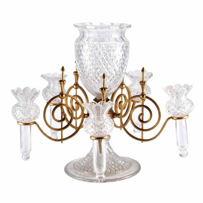 Lot 1111 - Victorian Style Gilt-Metal and Molded and Cut...