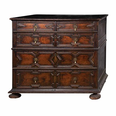 Lot 176 - William and Mary Oak Chest of Drawers Late...