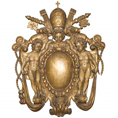 Lot 187 - Italian Baroque Style Painted and Parcel Gilt...