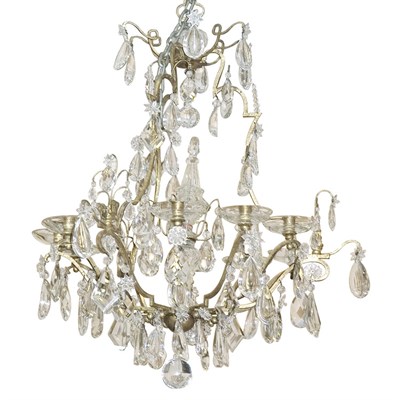 Lot 427 - Louis XV Style Gilt-Metal and Cut Glass...