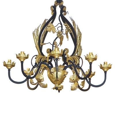 Lot 433 - Italian Rococo Style Gilt and Patinated-Metal...