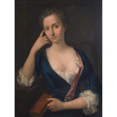 Lot 82 - English School 18th Century A Lady Holding a...