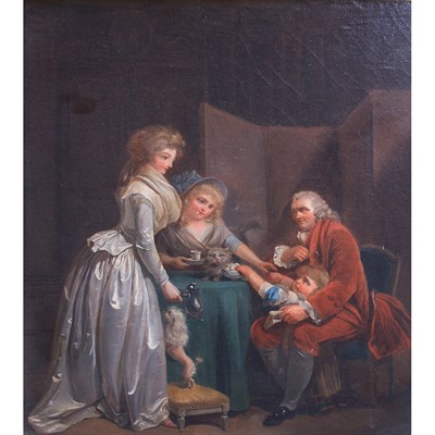 Lot 16 - School of Louis-Leopold Boilly Family Group in...