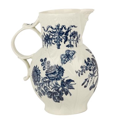 Lot 302 - Worcester Blue and White Porcelain Jug Circa...