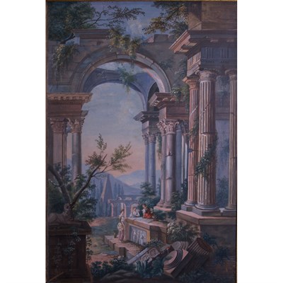 Lot 11 - French School 18th/19th Century Capriccio with...