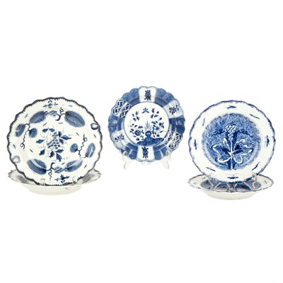 Lot 314 - Two Pairs of Worcester Blue and White...