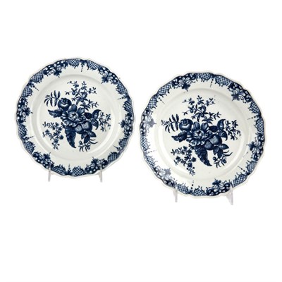 Lot 246 - Pair of Worcester Blue and White Porcelain...
