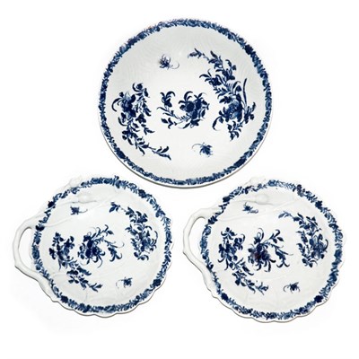 Lot 305 - Pair of Worcester Blue and White Porcelain...